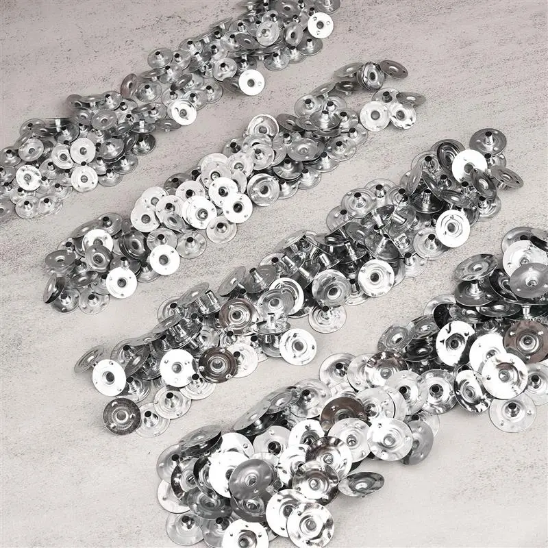 100 Pcs Durable Waxed Candles Making Metal Wick Sustainers Carry Holders Tabs Tool Diy Crafts Candle