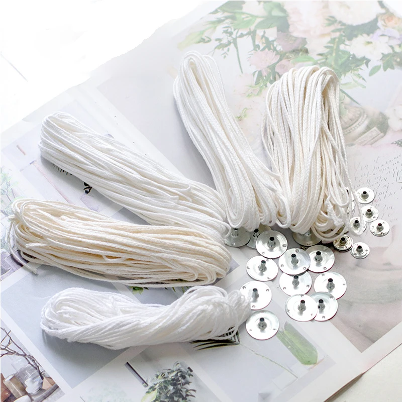 10m Bag Cotton Thread Candle Wick Smokeless Wax Pure Cotton Core For Oil Lamp Handmade Scented
