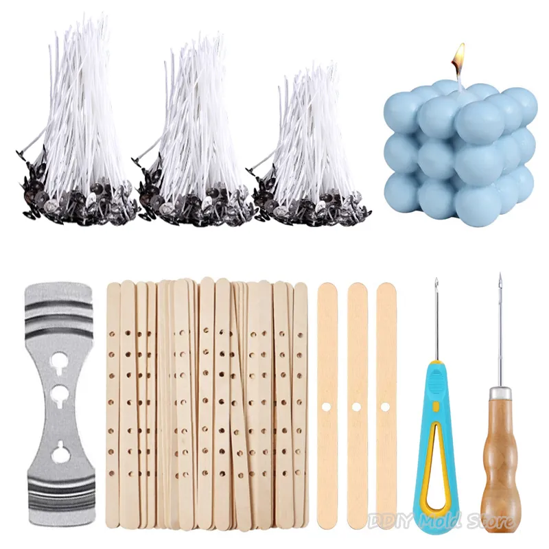 120pcs Waxed Cotton Candle Wicks With Stand Original Smokeless Candle Wick For Diy Candle Silicone Mold