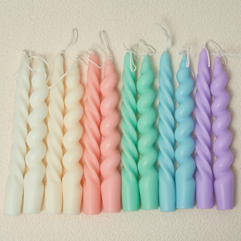 2pc Spiral Candles Scented Candle Decorative Candles Taper Candles Home Decor Wedding Decoration Centerpieces Candlestick Gift 6