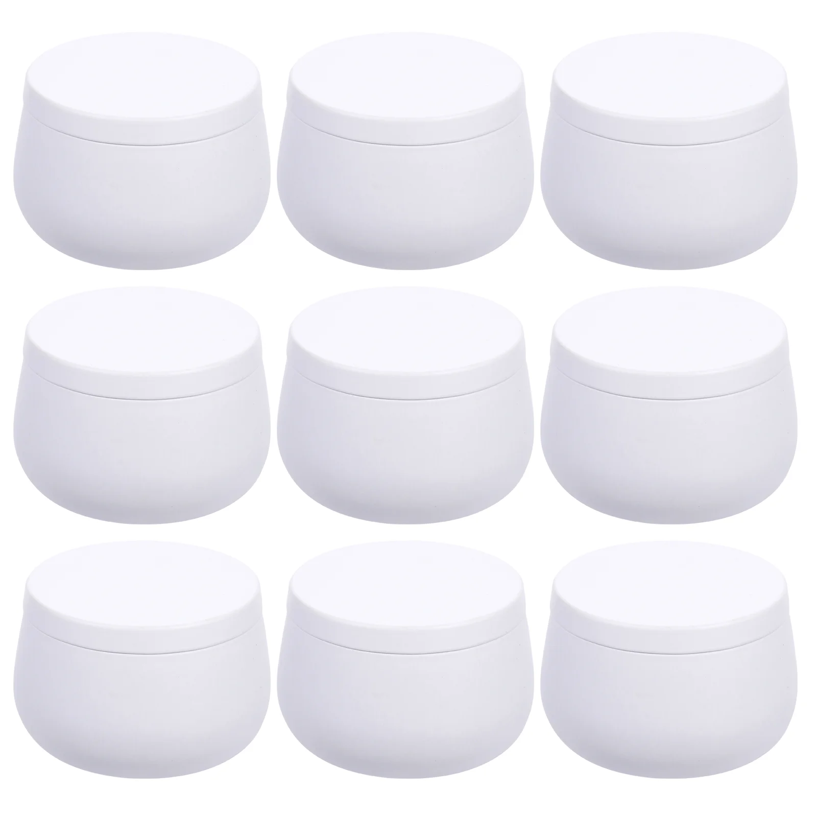 9 Pcs Belly Storage Jar Cookie Tins Lids Candles Bulk Scented Box Candy Empty Cans Tinplate