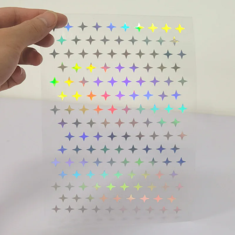 Candle Making Laser Five Pointed Star Lettering Candle Cup Sticker Decoration Candle Laser Color Sticker Diy