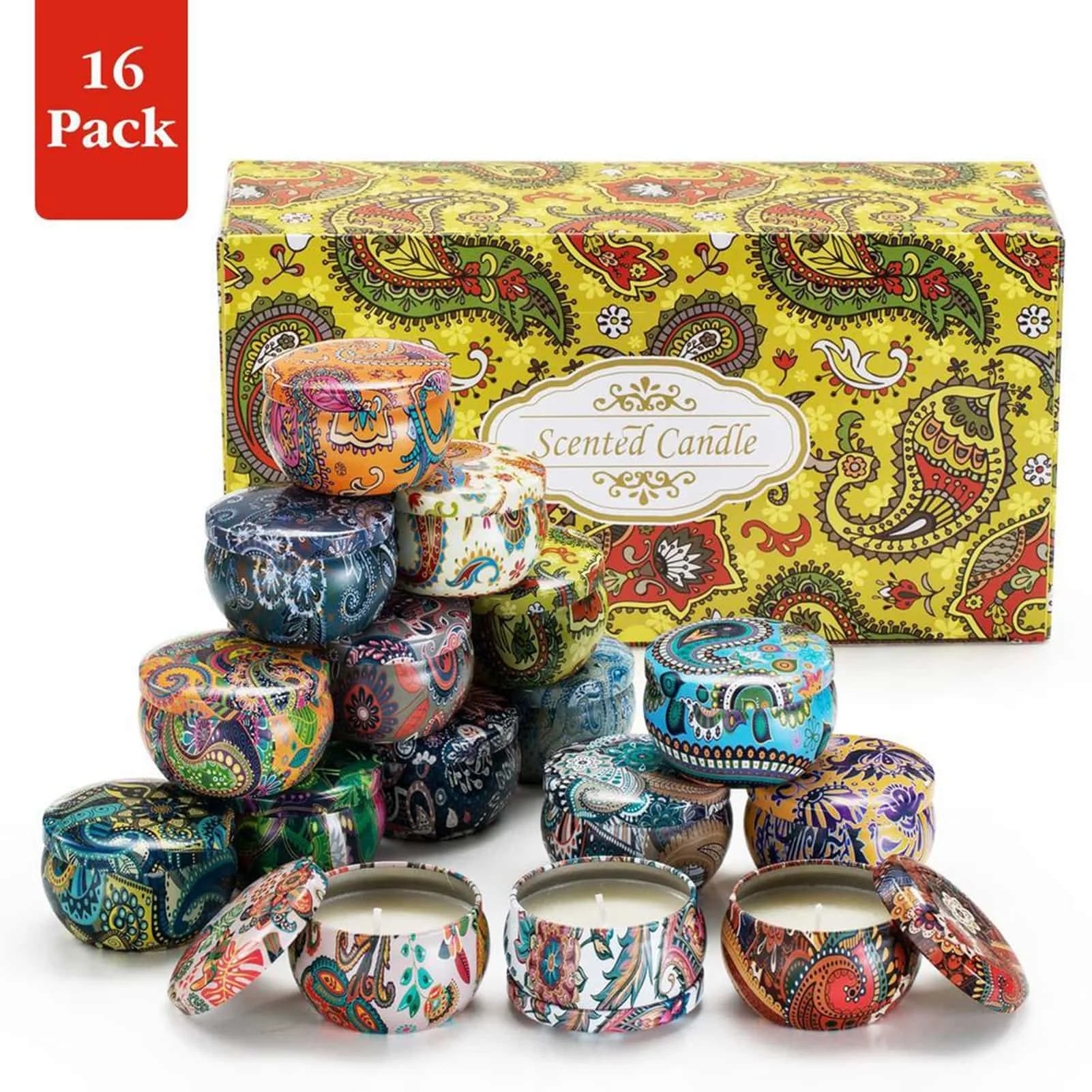 Candles Gifts For Women Scented Candles Gift Set 16pcs Big Soy Candle Set Aromatherapy Candles For
