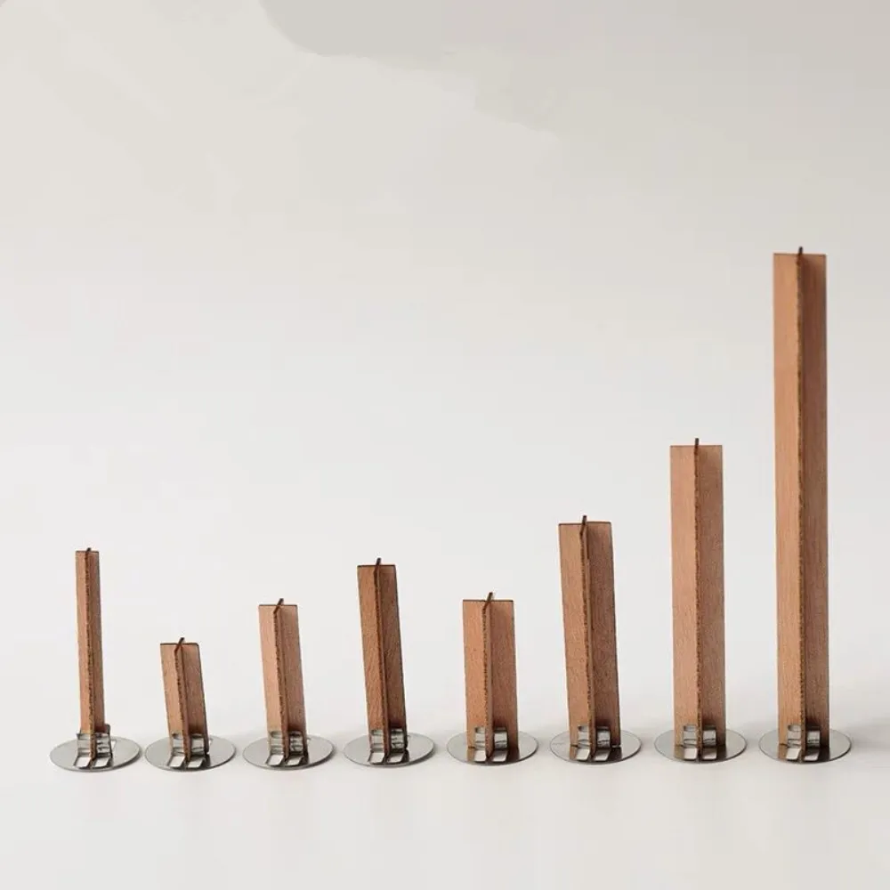 Length Cross Wooden Wood Cag Supply Soy Parffin Wax Wickndlewick Core With Bases Wicks Candle Diy