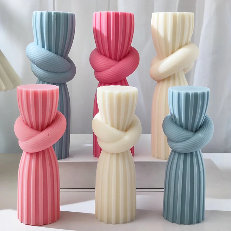 Long Pillar Candles Mold Resin Wedding Customized Resin Molding Silicone Molds Sculpture Candle Wick Tool Clear