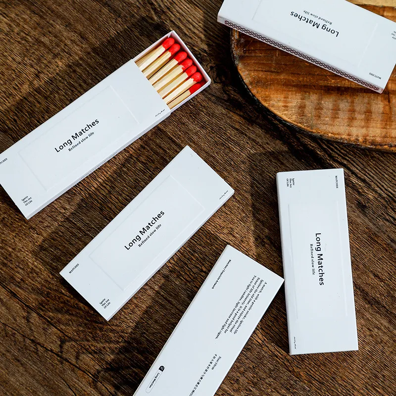 Matchsticks For Candle Matches Fireplace Matches On Box With Striker Long Matches Scented Candle Accessories