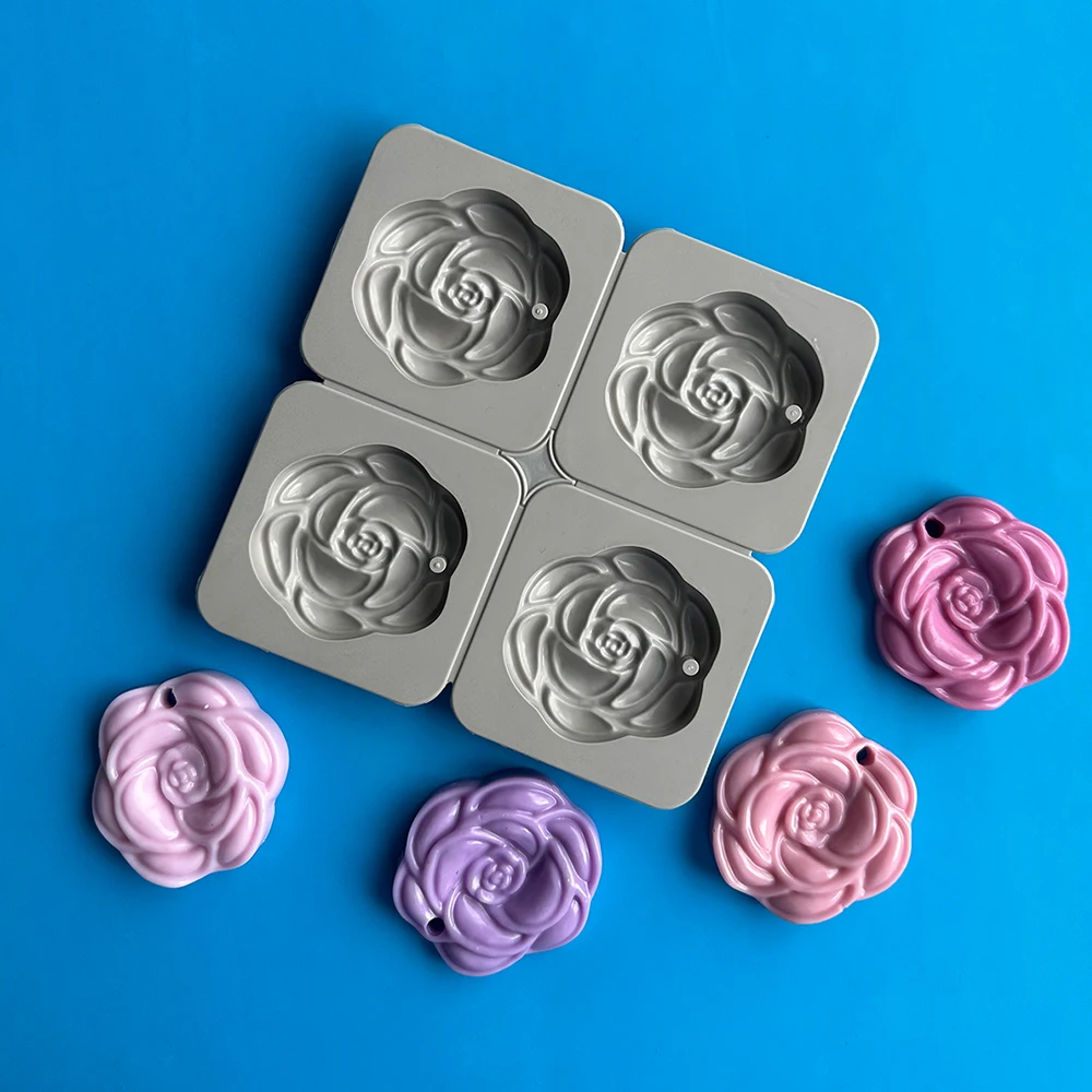 Rose Design Aromatherapy Wax Plaster Soap Mold Siliocne Mold Scented Candle Aroma Gypsum Resin Craft Diy