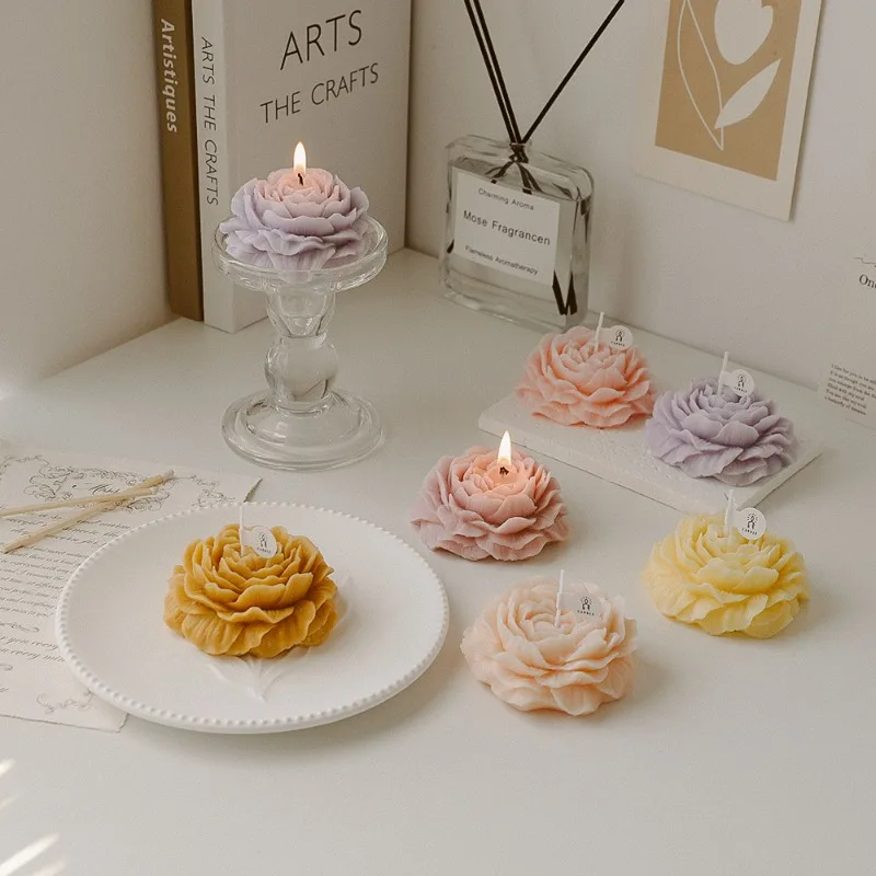 Soy Wax Peony Candle For Wedding Party Dinner Making Diy Handmade Scented Candles Valentine S Day 6